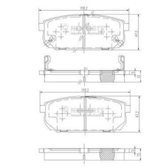 Тормозные колодки дисковые NIPPARTS J3610305