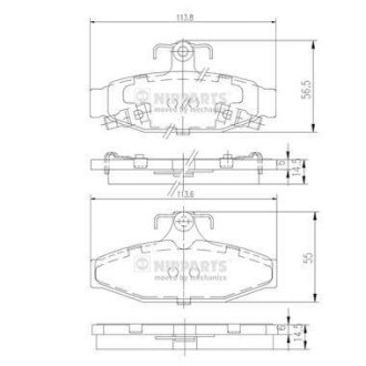 Гальмівні колодки дискові NIPPARTS J3610400