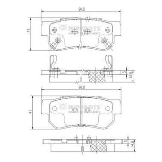 Тормозные колодки дисковые NIPPARTS J3610509