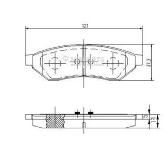 Тормозные колодки дисковые NIPPARTS J3610902