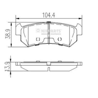 Тормозные колодки дисковые NIPPARTS J3610903