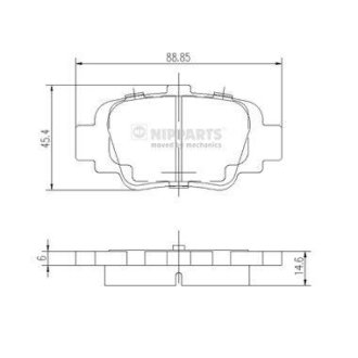 Тормозные колодки дисковые NIPPARTS J3611035