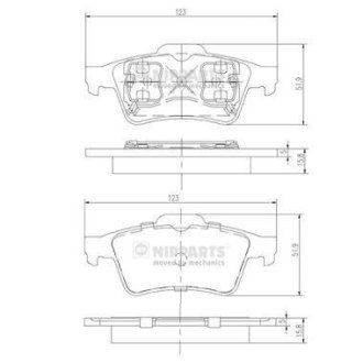 Тормозные колодки дисковые NIPPARTS J3611045