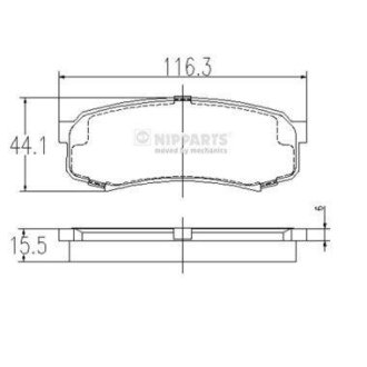 Тормозные колодки дисковые NIPPARTS J3612010