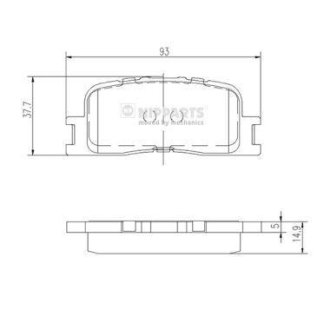 Гальмівні колодки дискові зад. Toyota Camry 3.0/24V 00- NIPPARTS J3612024