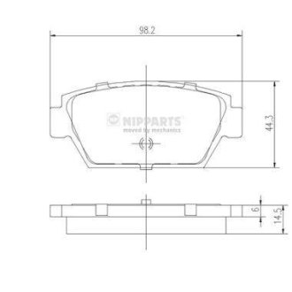 Тормозные колодки дисковые NIPPARTS J3615000