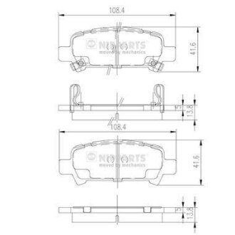 Тормозные колодки NIPPARTS J3617002