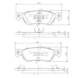 Гальмівні колодки дискові NIPPARTS J3619000