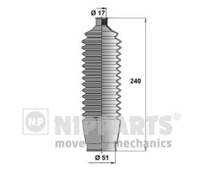 Пыльник рулевого механизма NIPPARTS N2855001