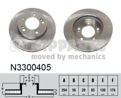 Тормозной диск NIPPARTS N3300405