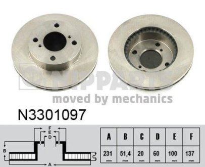 Тормозные диски NIPPARTS N3301097