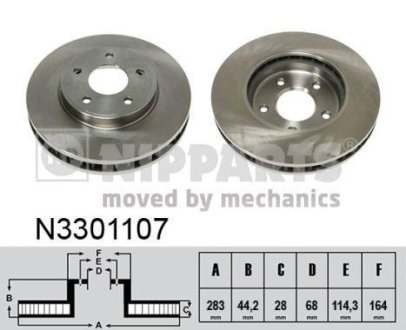 Гальмівні диски NIPPARTS N3301107