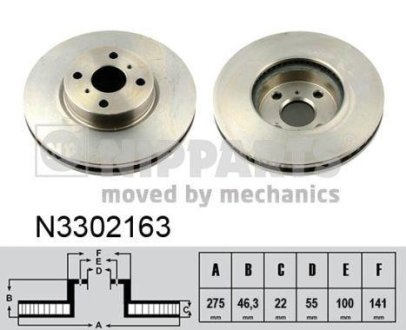 Тормозные диски NIPPARTS N3302163