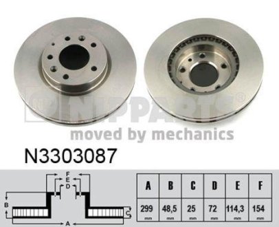 Тормозные диски NIPPARTS N3303087