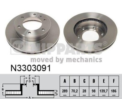 Тормозные диски NIPPARTS N3303091