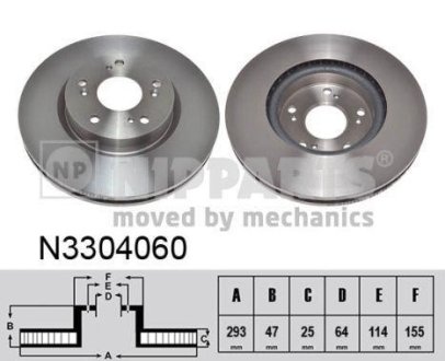 Тормозные диски NIPPARTS N3304060 (фото 1)