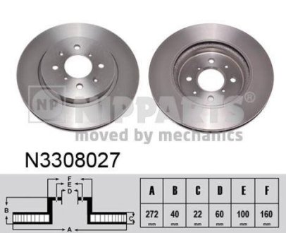 Гальмівні диски NIPPARTS N3308027