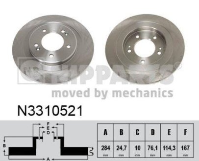 Тормозные диски NIPPARTS N3310521