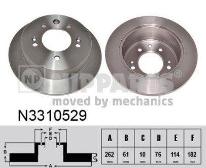 Гальмівні диски NIPPARTS N3310529 (фото 1)