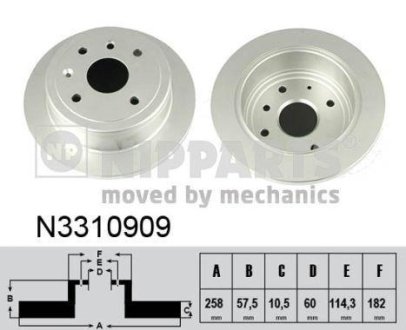 Тормозной диск NIPPARTS N3310909