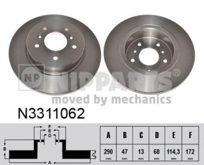 Тормозные диски задние NIPPARTS N3311062