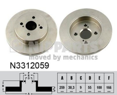 Тормозные диски NIPPARTS N3312059