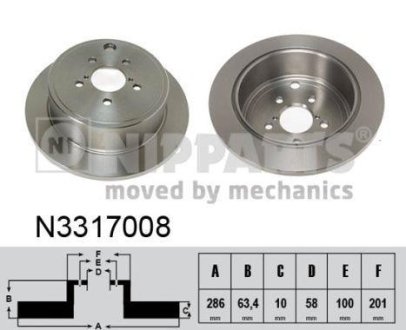 Гальмівні диски NIPPARTS N3317008 (фото 1)