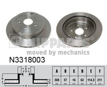 Тормозные диски NIPPARTS N3318003