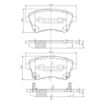 Гальмівні колодки дискові NIPPARTS N3600331