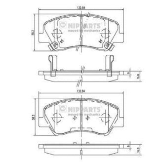 Тормозные колодки дисковые NIPPARTS N3600550