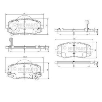 Гальмівні колодки дискові NIPPARTS N3600552