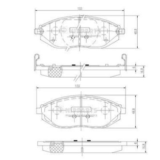 Гальмівні колодки дискові NIPPARTS N3600916