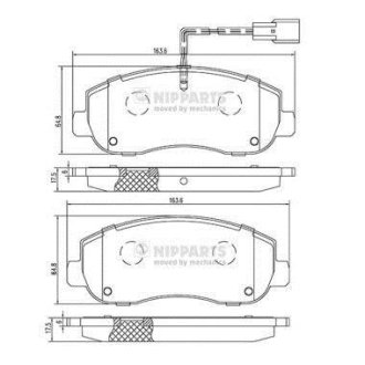 Тормозные колодки дисковые NIPPARTS N3601105