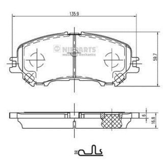 Тормозные колодки дисковые NIPPARTS N3601111