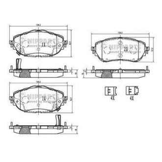 Гальмівні колодки NIPPARTS N3602150