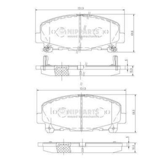 Тормозные колодки NIPPARTS N3604069