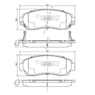 Тормозные колодки дисковые NIPPARTS N3604073