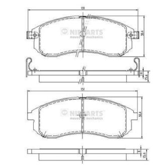 Тормозные колодки дисковые NIPPARTS N3605052