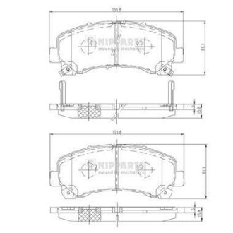 Тормозные колодки дисковые NIPPARTS N3609011