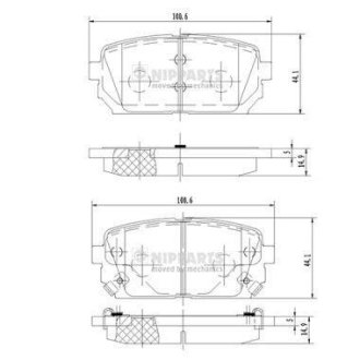 Тормозные колодки дисковые NIPPARTS N3610309