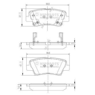 Тормозные колодки дисковые NIPPARTS N3610311