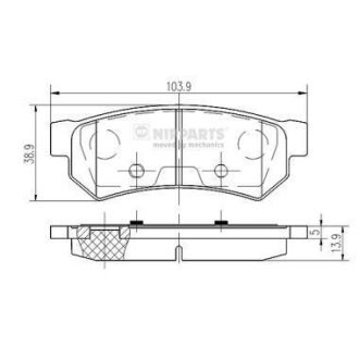 Тормозные колодки дисковые NIPPARTS N3610907