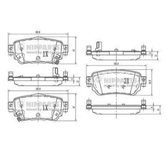 Тормозные колодки дисковые задние NIPPARTS N3611060