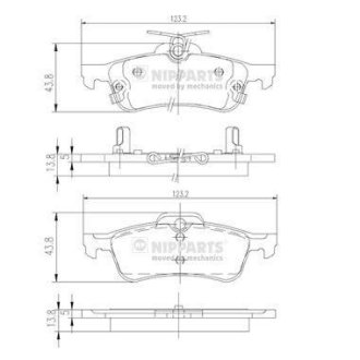 Гальмівні колодки дискові NIPPARTS N3612036