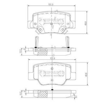 Гальмівні колодки дискові NIPPARTS N3612040