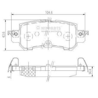 Тормозные колодки дисковые NIPPARTS N3613026