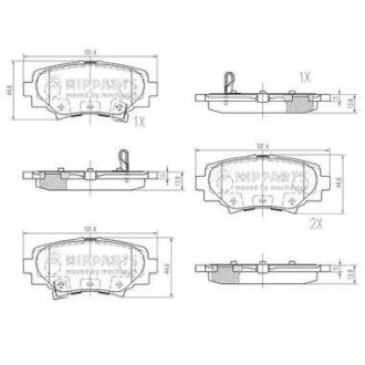 Тормозные колодки дисковые NIPPARTS N3613027