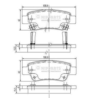 Тормозные колодки дисковые NIPPARTS N3614019