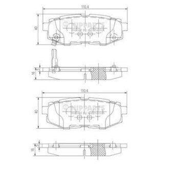 Тормозные колодки дисковые NIPPARTS N3617006