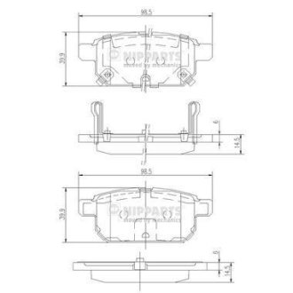 Тормозные колодки дисковые NIPPARTS N3618002